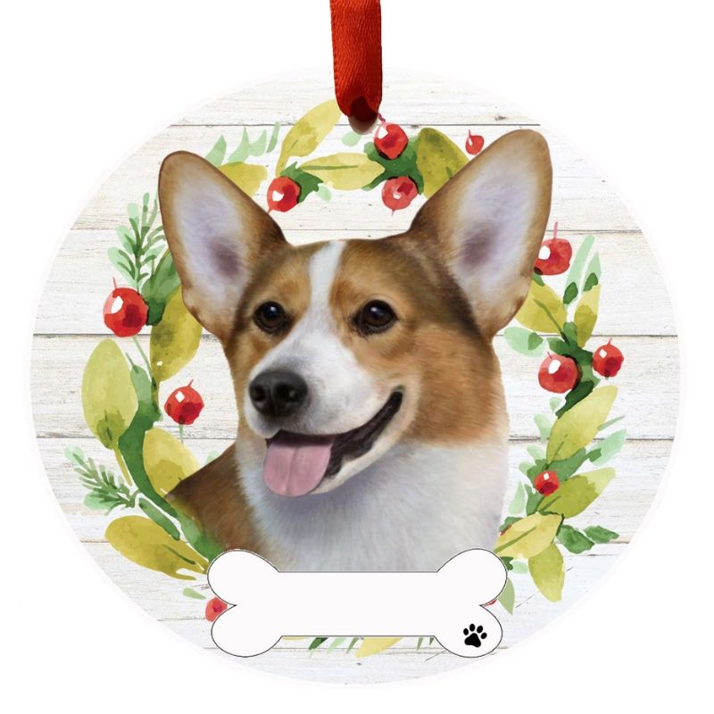 Welsh Corgi Wreath Ornament